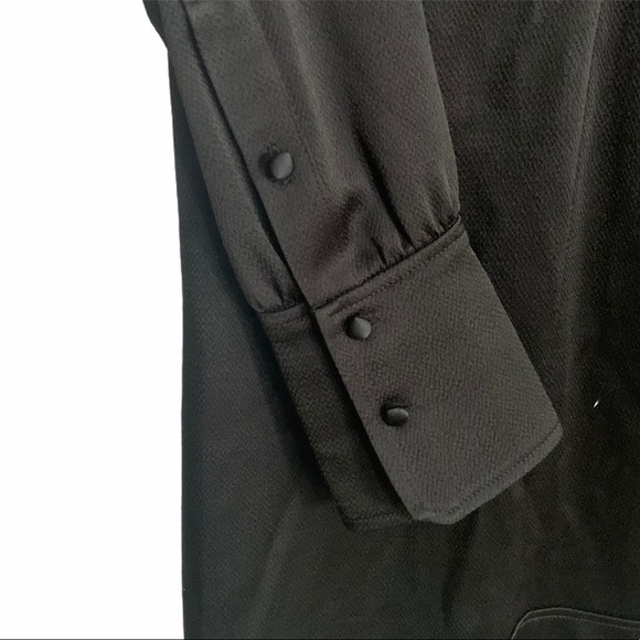 NWT A.L.C Garrison dress in black long sleeve mock - Picture 12 of 14